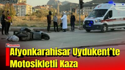 Afyonkarahisar’ın işlek noktalarından Uydukent’te motosikletin karıştığı trafik kazası meydana geldi.