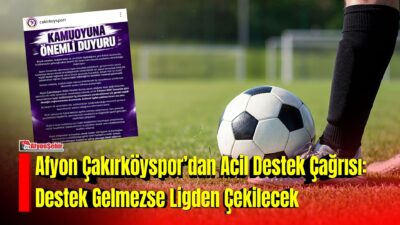 Afyon Çakırköyspor Kulübü, yaşadığı ekonomik sıkıntılar nedeniyle lig mücadelesini sürdürememe