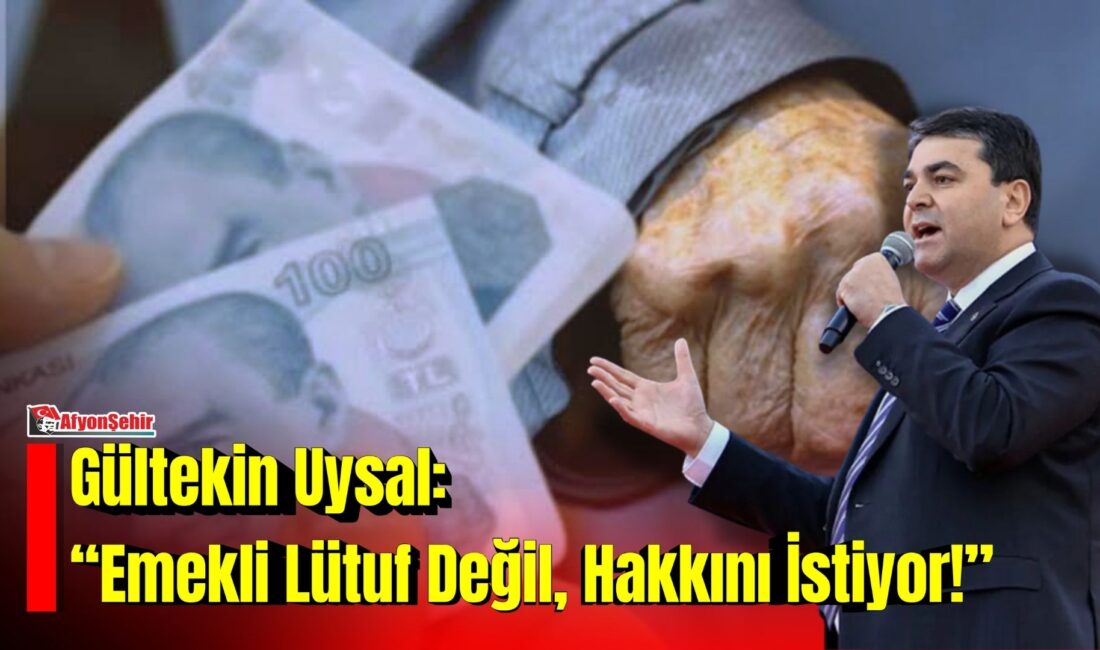 Demokrat Parti Genel Başkanı Gültekin Uysal, emeklilerin ekonomik koşulları ve