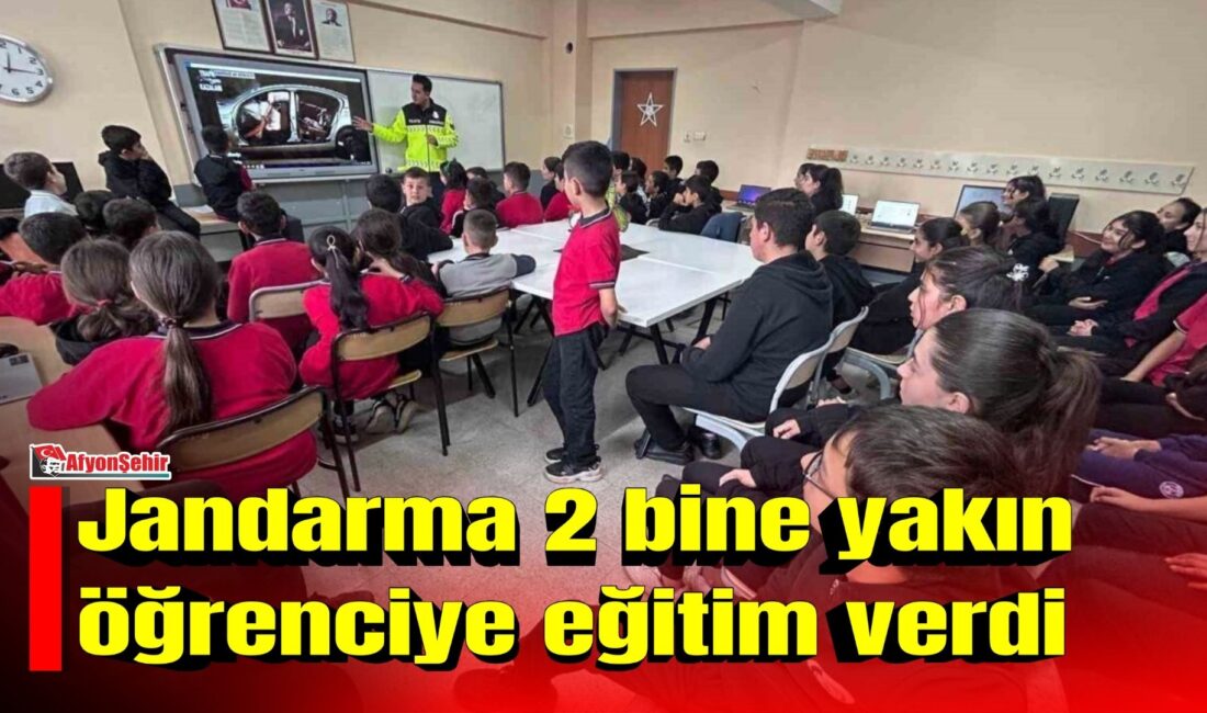Afyonkarahisar İl Jandarma Komutanlığı tarafından 7 ilçede öğrenci ve öğretmenlere