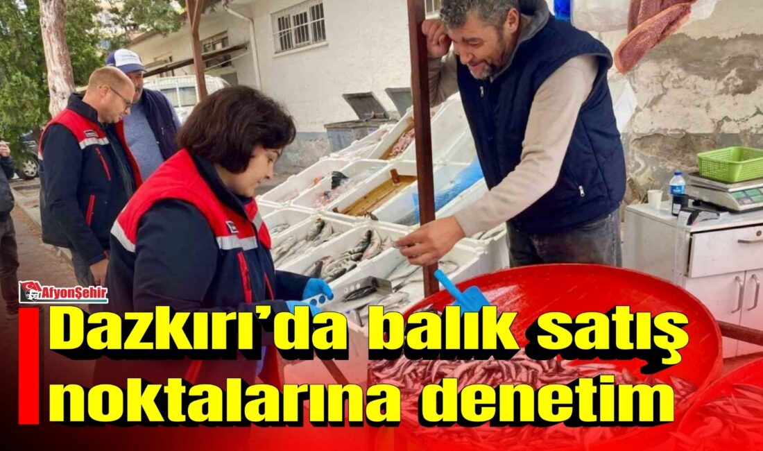 Afyonkarahisar’ın Dazkırı ilçesinde balık satış noktalarına yönelik denetim gerçekleştirildi. Dazkırı