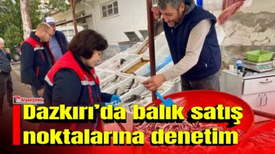 Afyonkarahisar’ın Dazkırı ilçesinde balık satış noktalarına yönelik denetim gerçekleştirildi. Dazkırı