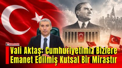 Afyonkarahisar Valisi Dr. Naci Aktaş, Cumhuriyet’in ilanının 103’üncü yıl dönümü