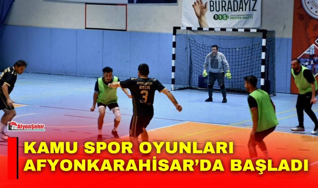 Afyonkarahisar’da kamu kurumlarında görev yapan personelin katılımıyla düzenlenen Kamu Spor