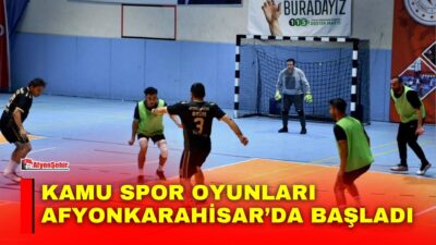Afyonkarahisar’da kamu kurumlarında görev yapan personelin katılımıyla düzenlenen Kamu Spor