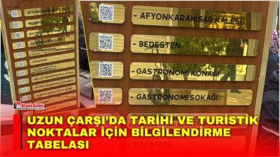 Afyonkarahisar’da Uzun Çarşı’da ziyaretçilerin tarihi ve turistik noktaları daha kolay