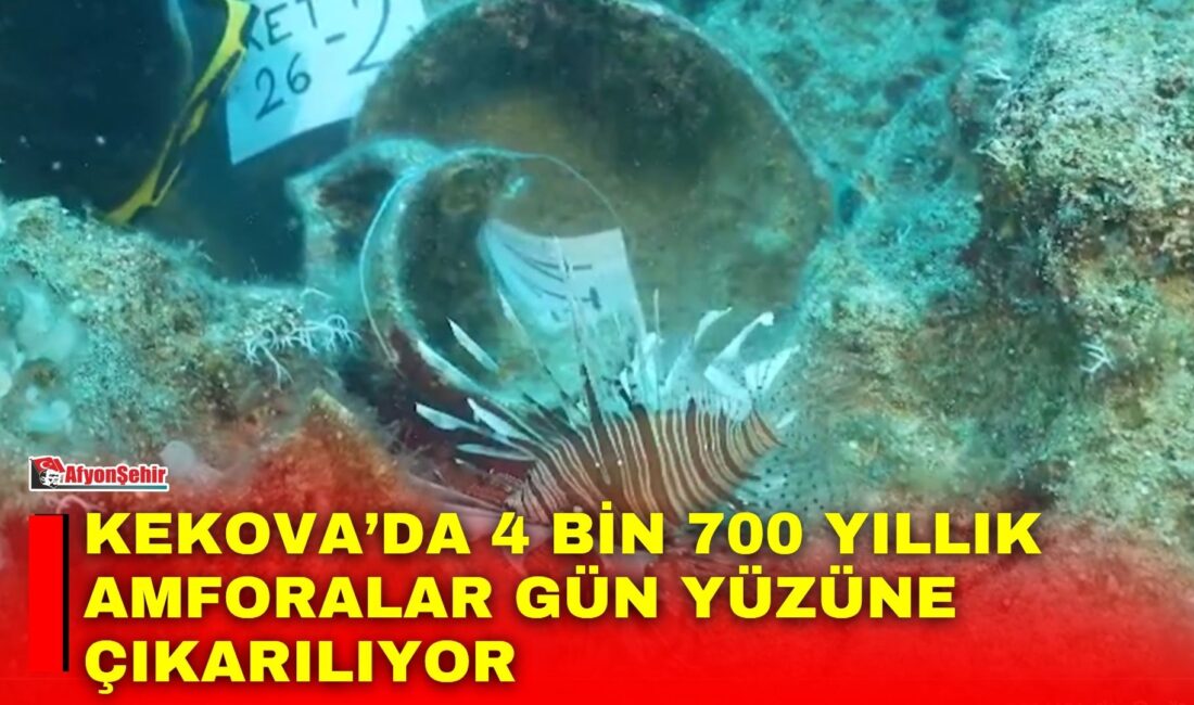 Kekova’da 4 bin 700 yıllık amforalar gün yüzüne çıkarılıyor Kültür ve Turizm Bakanı Mehmet Nuri Ersoy, Antalya’nın Kekova bölgesinde