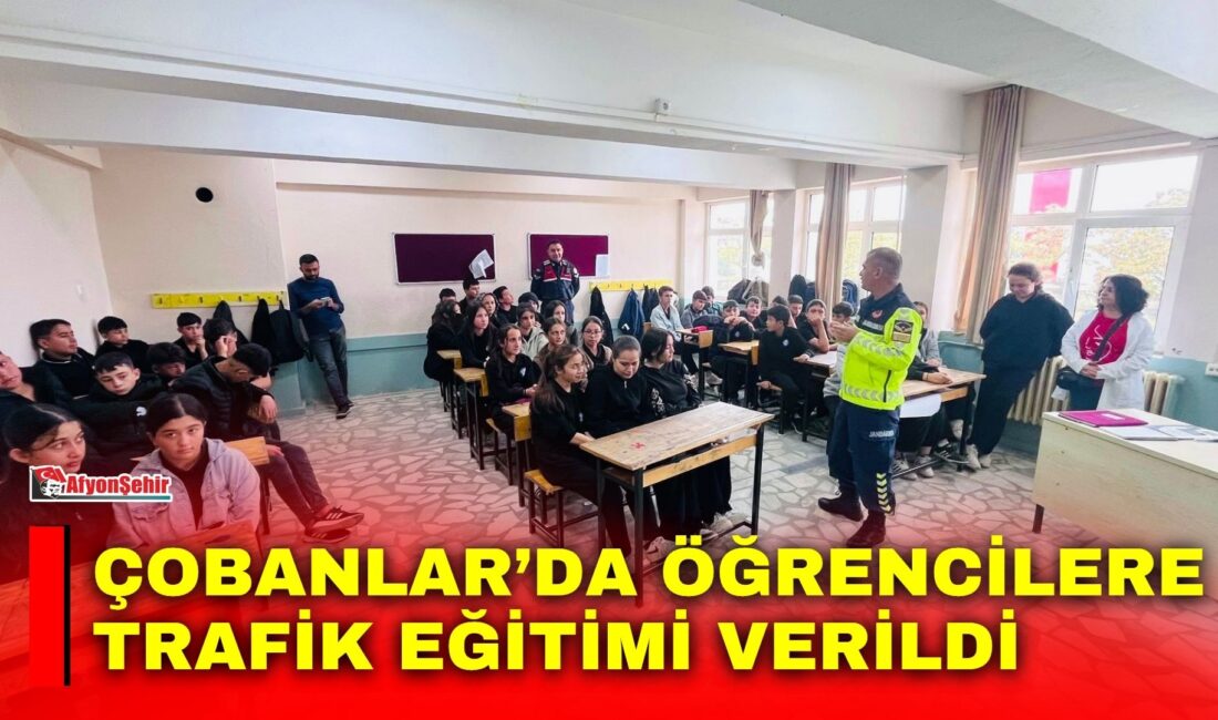 Afyonkarahisar’ın Çobanlar ilçesinde, Trafik Dedektifleri Projesi kapsamında öğrencilere yönelik trafik