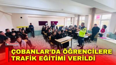 Afyonkarahisar’ın Çobanlar ilçesinde, Trafik Dedektifleri Projesi kapsamında öğrencilere yönelik trafik