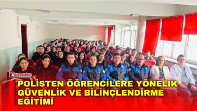 Afyonkarahisar’da polis ekipleri tarafından Cumhuriyet Anadolu Lisesi öğrencilerine yönelik güvenlik