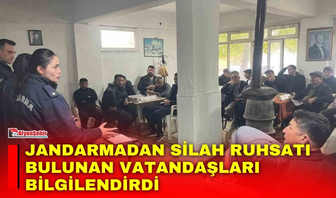 Afyonkarahisar İl Jandarma Komutanlığı tarafından Sinanpaşa ilçesine bağlı Bulca köyünde