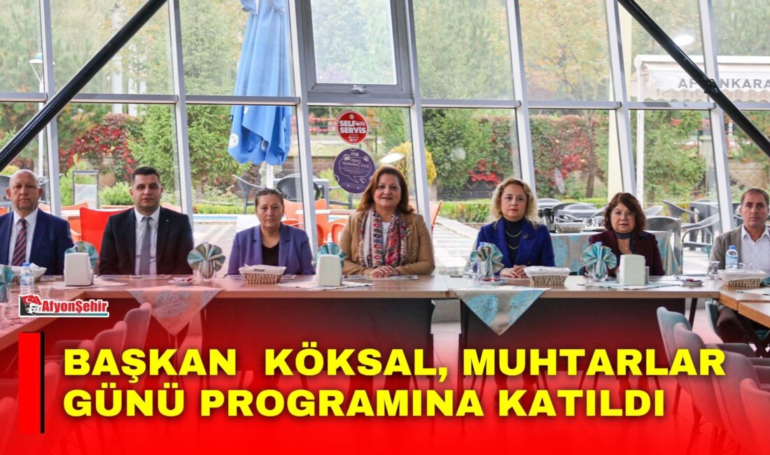 Afyonkarahisar Belediye Başkanı Burcu Köksal, Afyon Muhtarları Dayanışma Derneği tarafından