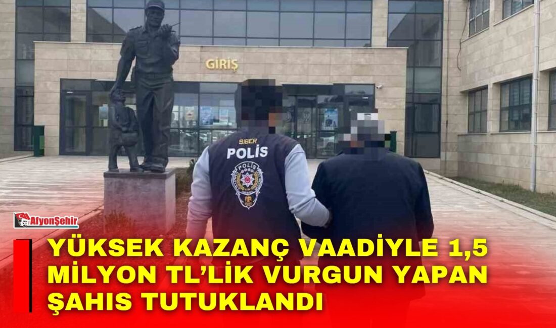 Afyonkarahisar merkezli Bursa’da düzenlenen eş zamanlı operasyonda, bir vatandaşı yatırım