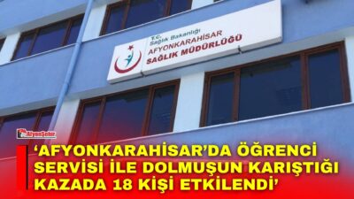 Afyonkarahisar il merkezinde öğle saatlerinde öğrenci servisi ile şehir içi