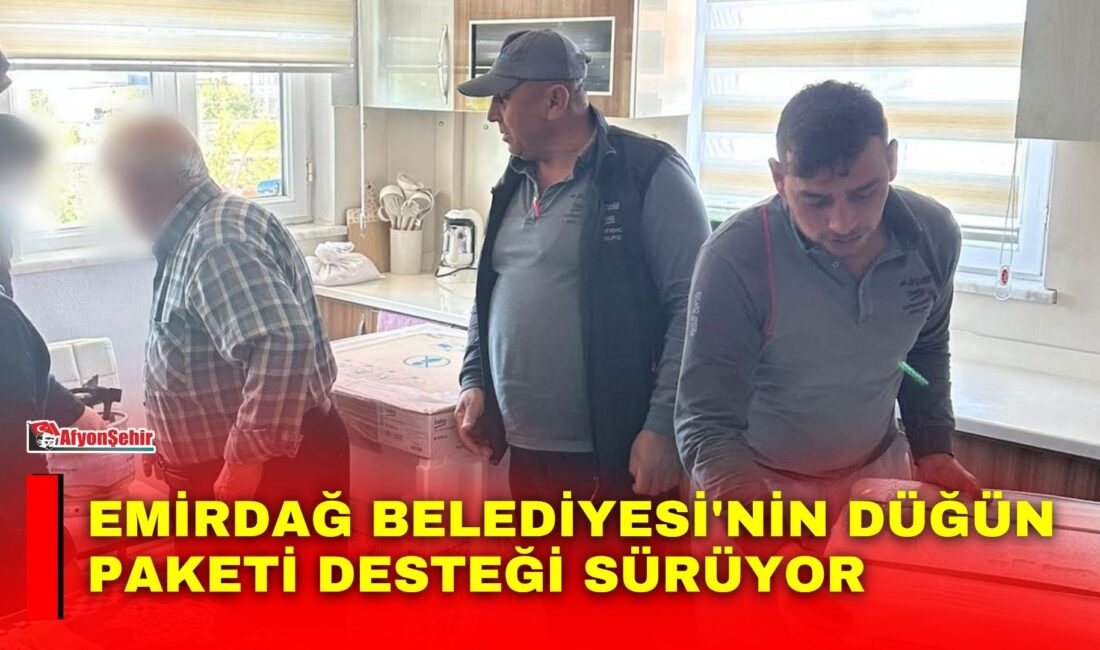 Emirdağ Belediyesince hayata geçirilen 'Yeni Evlenen Çiftlere Düğün Paketi' projesi