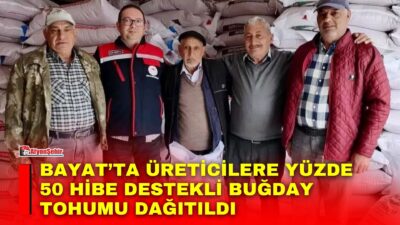 Afyonkarahisar’ın Bayat ilçesinde 25 üreticiye yüzde 50 hibe desteğiyle 4
