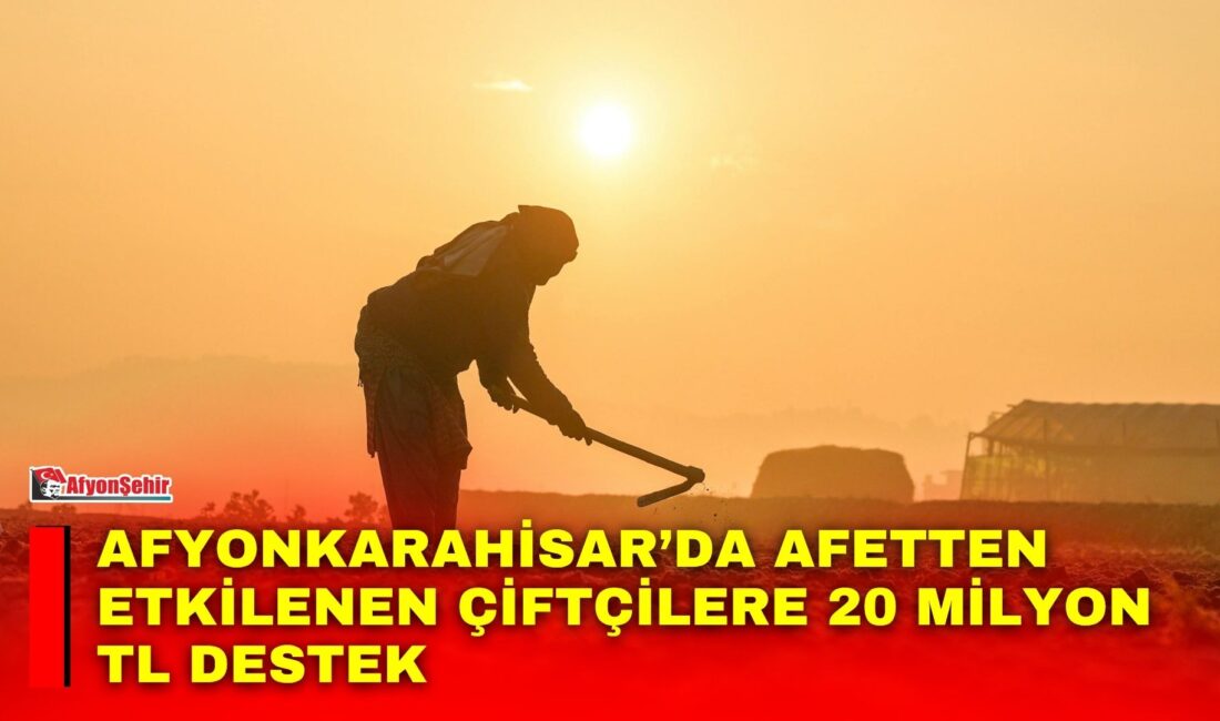 Afyonkarahisar’da yaşanan dolu ve sel felaketlerinden etkilenen 9 ilçedeki 1.012