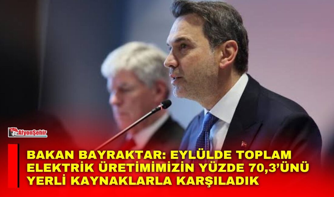 Enerji ve Tabii Kaynaklar Bakanı Alparslan Bayraktar, "Eylülde toplam elektrik