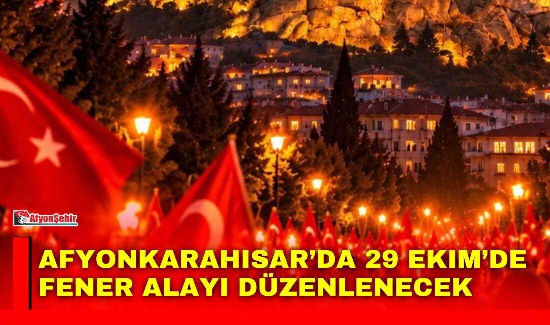 Afyonkarahisar Belediyesi, Cumhuriyet’in 103. yıl dönümü kutlamaları kapsamında fener alayı