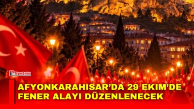 Afyonkarahisar Belediyesi, Cumhuriyet’in 103. yıl dönümü kutlamaları kapsamında fener alayı