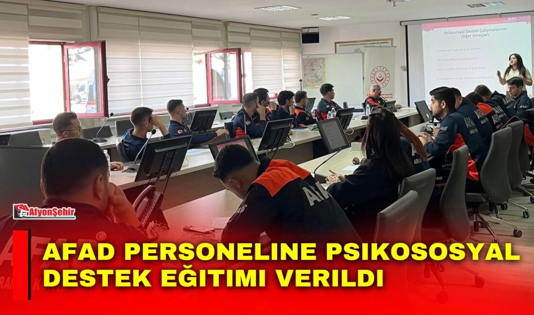 Afyonkarahisar Aile ve Sosyal Hizmetler İl Müdürlüğü tarafından, İl Afet