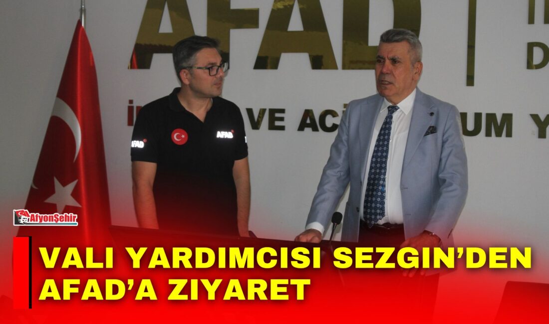 Afyonkarahisar Vali Yardımcısı Yalçın Sezgin, Afet ve Acil Durum Yönetimi
