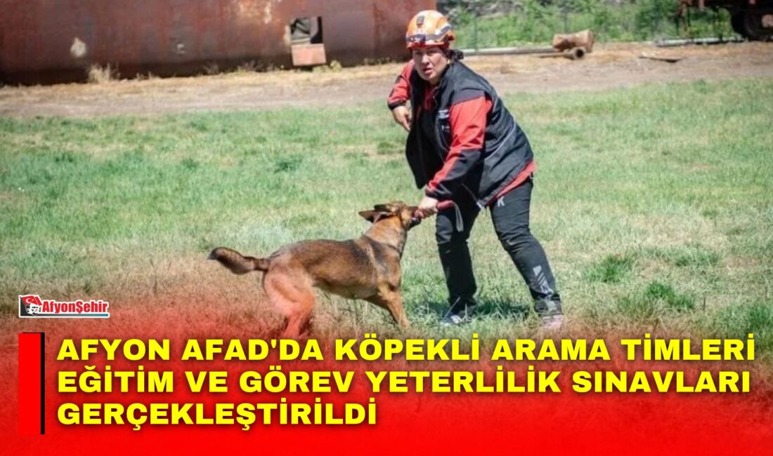 Afyonkarahisar AFAD Arama Kurtarma Birlik Müdürlüğü’nde 2026 Köpekli Arama Timleri