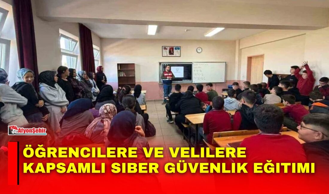 Afyonkarahisar İl Jandarma Komutanlığı ekipleri, siber suçların önlenmesi ve dijital