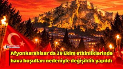 Afyonkarahisar Belediyesi, 29 Ekim Cumhuriyet Bayramı kapsamında düzenlenmesi planlanan etkinliklerde