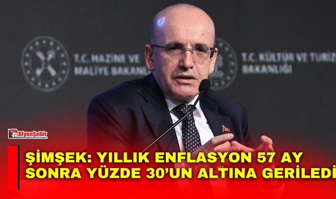 Hazine ve Maliye Bakanı Mehmet Şimşek, yıllık enflasyonun 57 ay