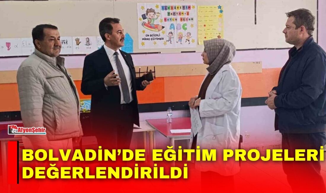 Afyonkarahisar’ın Bolvadin Millî Eğitim Müdürü Mehmet Ali Keleş gerçekleştirdiği okul