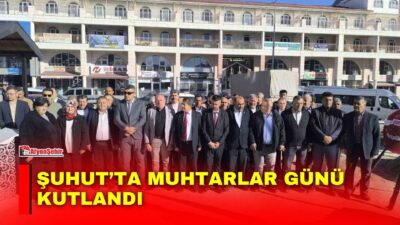 Afyonkarahisar’ın Şuhut ilçesinde 19 Ekim Muhtarlar Günü dolayısıyla tören düzenlendi.
