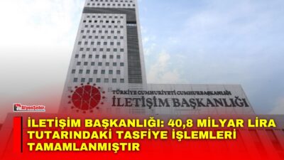 İletişim Başkanlığı, tasfiyesine karar verilen bazı yatırım fonlarına ilişkin, 45