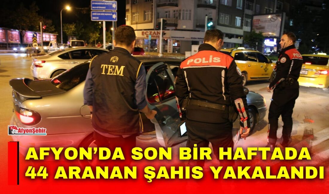 Afyonkarahisar genelinde 28 Eylül-5 Ekim tarihleri arasında gerçekleştirilen uygulamalarda 44