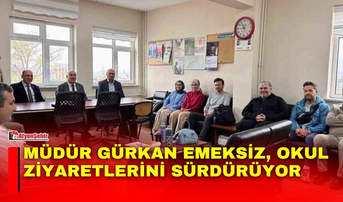 Afyonkarahisar Emirdağ İlçe Milli Eğitim Müdürü Gürkan Emeksiz okul ziyaretlerini