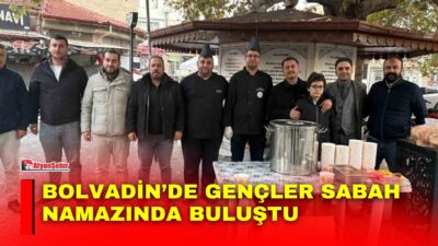 Afyonkarahisar Bolvadin ilçesinde "Vakti Kuşanmak Projesi" kapsamında düzenlenen Sabah Namazı