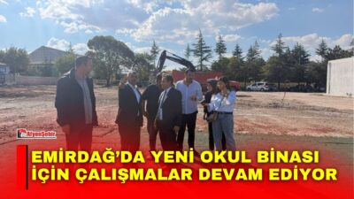 Emirdağ Belediye Başkanı Serkan Koyuncu, Emirdağ Kaymakamı Adem Topaca ve