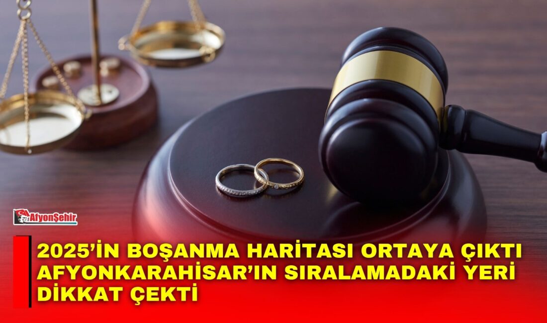 Türkiye’nin 2025 yılı boşanma verileri il ve ilçe bazında açıklandı.