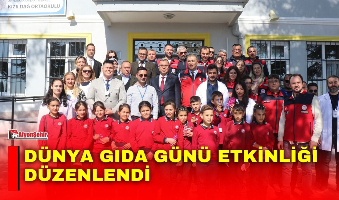 Afyonkarahisar’da Dünya Gıda Günü kapsamında Kızıldağ İlkokulu ve Kızıldağ Ortaokulunda