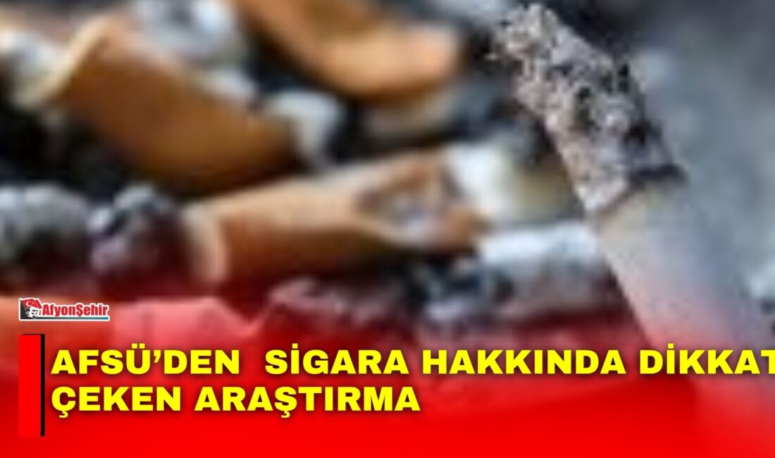 Afyonkarahisar Sağlık Bilimleri Üniversitesi (AFSÜ) akademisyenlerinin hemşirelerle gerçekleştirdiği araştırma, sigara