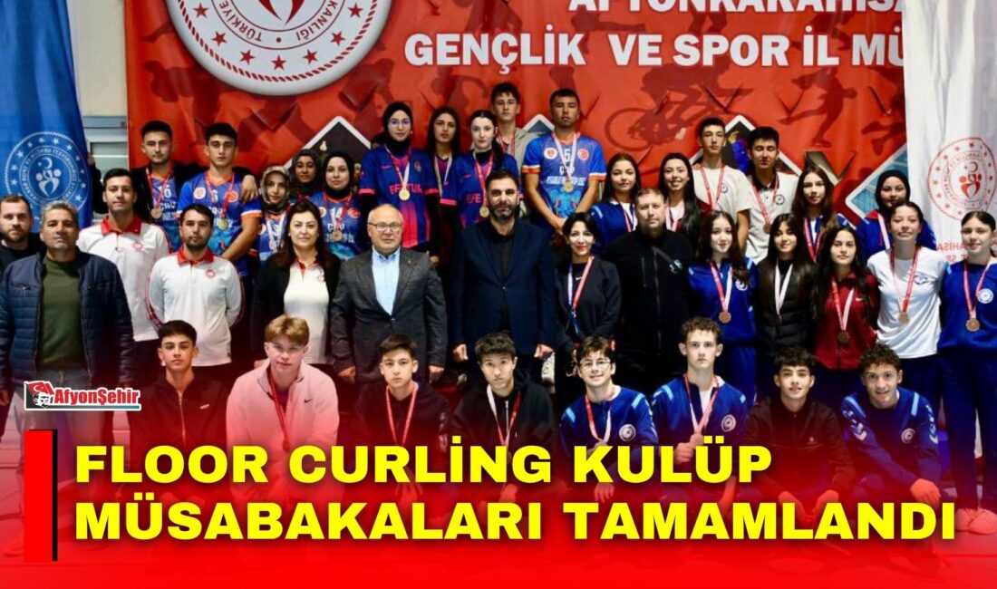 Afyonkarahisar’da Çiğiltepe Spor Salonu’nda düzenlenen Floor Curling Genç Erkekler, Genç