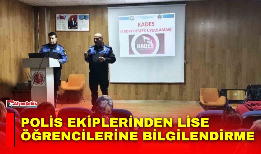 Afyonkarahisar İl Emniyet Müdürlüğü Toplum Destekli Polislik Şube Müdürlüğü ekipleri