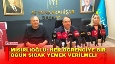 İYİ Parti Afyonkarahisar İl Başkanı Muhammet Mısırlıoğlu, haftalık basın toplantısında