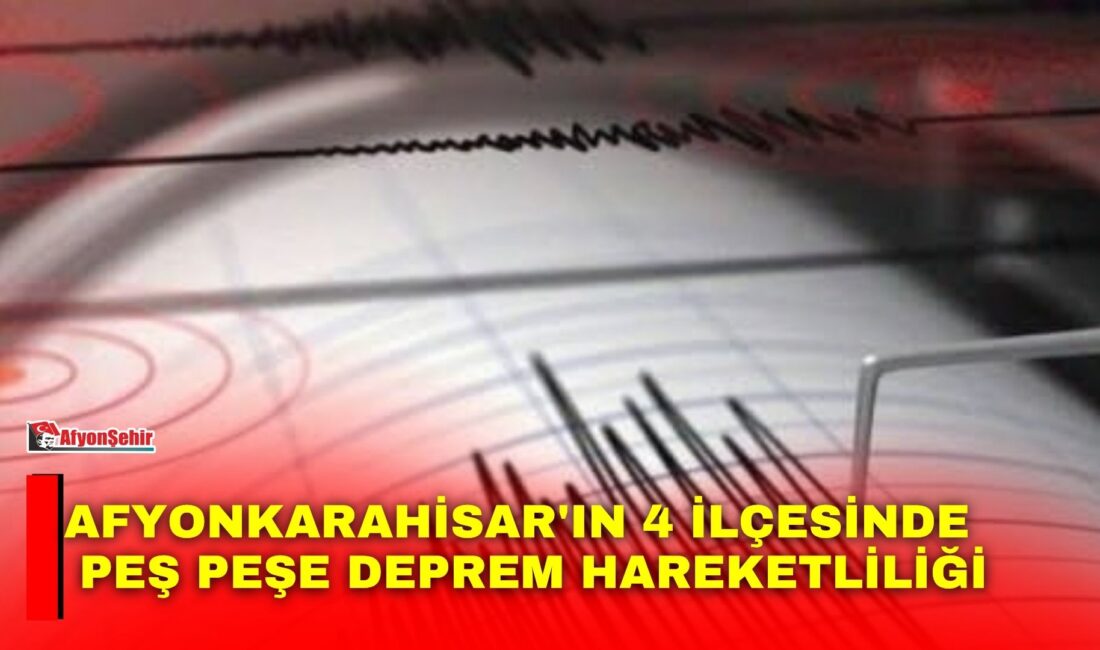 Boğaziçi Üniversitesi Kandilli Rasathanesi verilerine göre, Afyonkarahisar genelinde son saatlerde