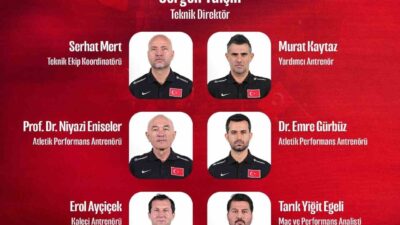 A Milli Takım’ın yeni teknik direktörü Sergen Yalçın’ın teknik ekibinde