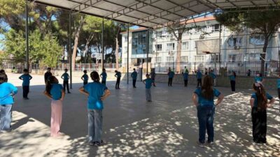 Aydın’da eğitim gören ilkokul öğrencileri, “Spora ilk adım” projesi ile