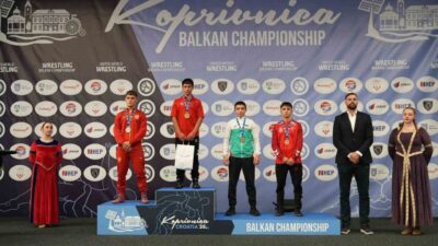 Şahinbey Belediyespor Kulübü’nün genç güreşçileri, Hırvatistan’da düzenlenen U17 Balkan Güreş