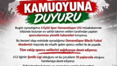 Bilecik U12 Gençler Ligi’nde mücadele eden Osmanelispor, oynadıkları Bilecik Futbol
