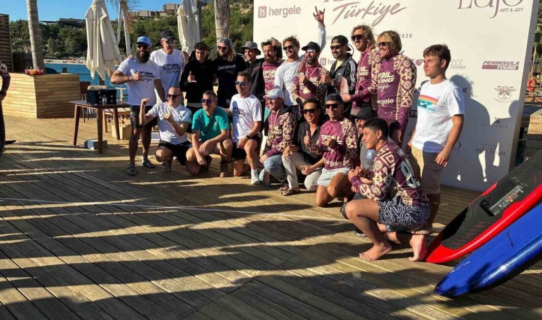 Bodrum’da düzenlenen e-foil etkinliğinde 18’i yabancı ve 10’u Türk olmak