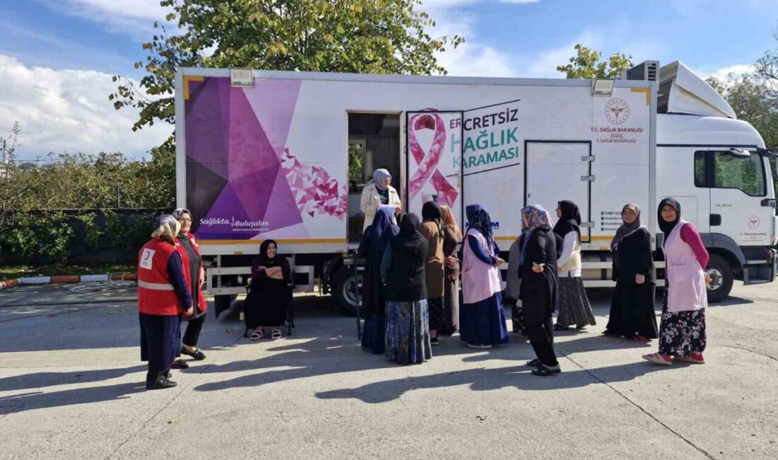 DÜZCE (İHA) – Düzce’de Meme Kanseri Farkındalık Ayı kapsamında bir